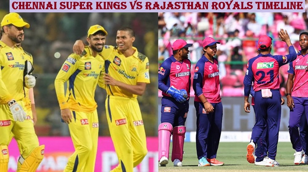 chennai super kings vs rajasthan royals timeline