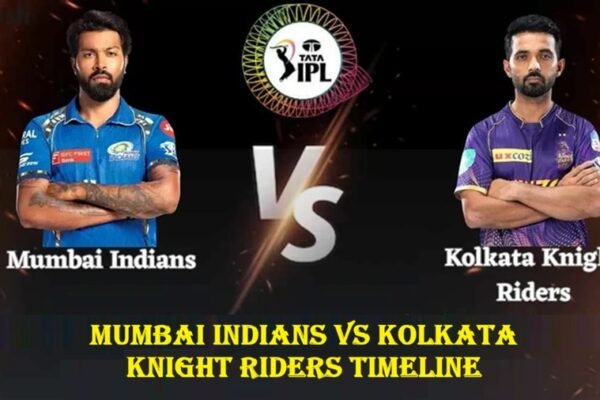 Mumbai Indians vs Kolkata Knight Riders Timeline