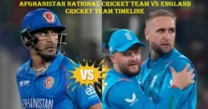 Afghanistan National Cricket Team vs England Cricket Team Timeline