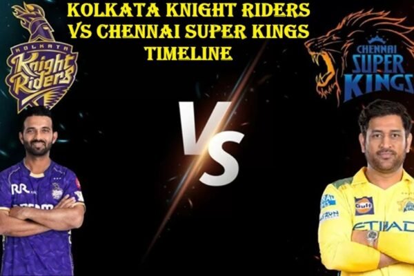 Kolkata Knight Riders vs Chennai Super Kings Timeline