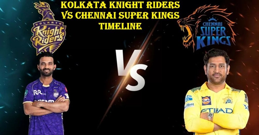 Kolkata Knight Riders vs Chennai Super Kings Timeline