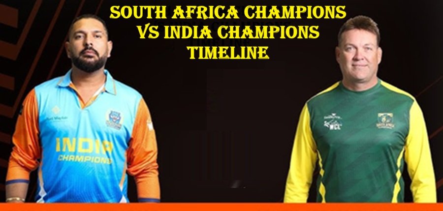South Africa Champions vs India Champions Timeline