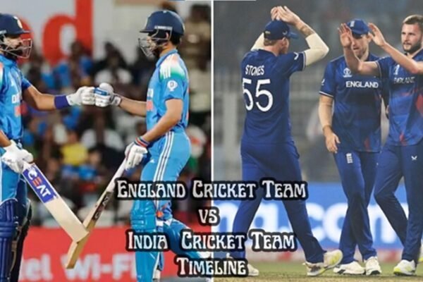 England Cricket Team vs India National Cricket Team Timeline